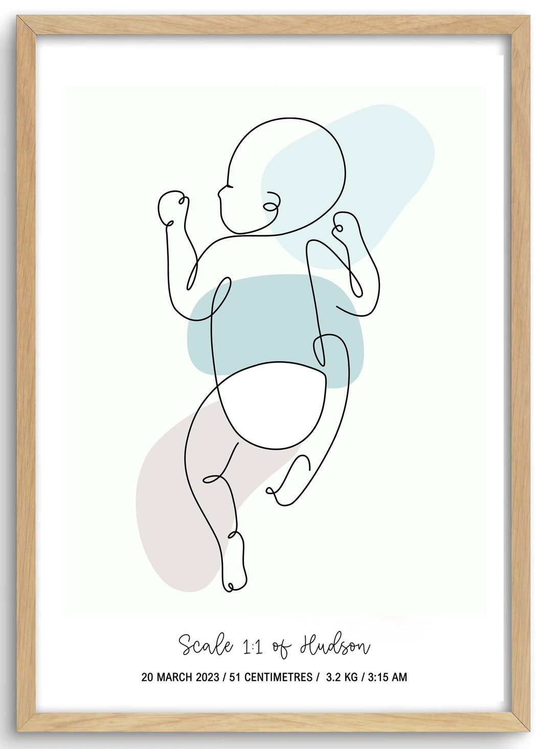 DIGITAL BIRTH PRINT POSTER