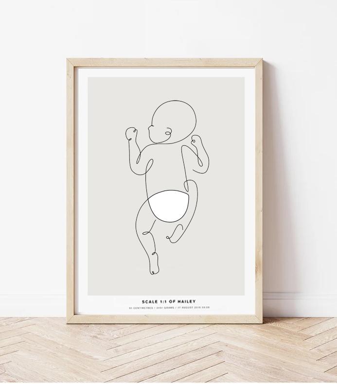 BIRTH PRINT WITH FRAME